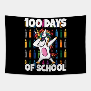 100 Days of School Crayon Dabbing Unicorn Magic Tapestry