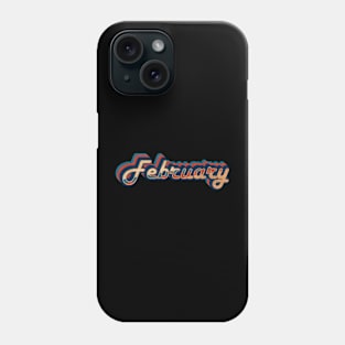 february - vintage retro 70s future b Phone Case