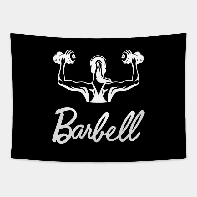 Barbell Tapestry by Badgirlart