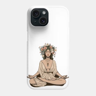 Meditating girl Phone Case