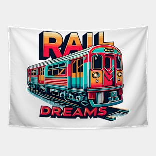 Subway Train, Rail Dreams Tapestry