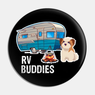 Maltese Dog Rv Buddies Pet Lovers Funny Camping Camper Pin