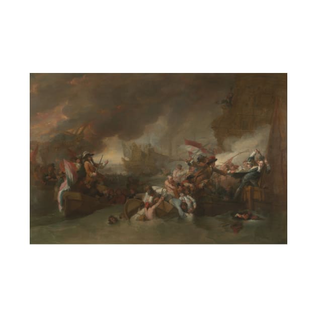 The Battle of La Hogue by Benjamin West by Classic Art Stall