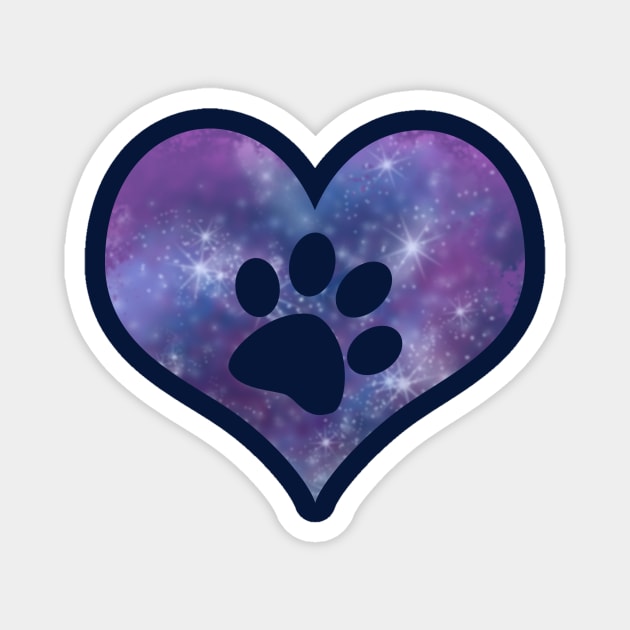 Garden Paws Galaxy Paw Love Magnet by bittentoast