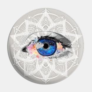 Healing Eye Mandala Design Pin