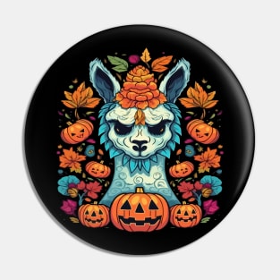 Llama Halloween Pin