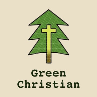 Green Christian Gospel Witness w/ Cross and Tree T-Shirt