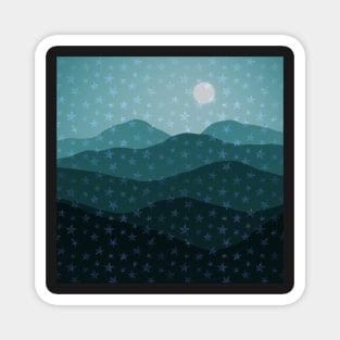 Green Mountain Starry Majesty Abstract Magnet