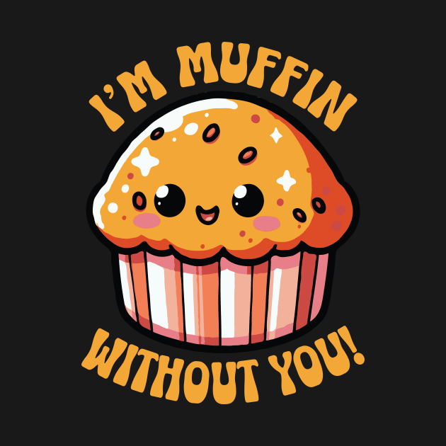 I'm Muffin Without You Funny Pun Cute Baker by valiantbrotha