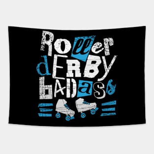 Roller Derby Badass - Derby Skates Tapestry