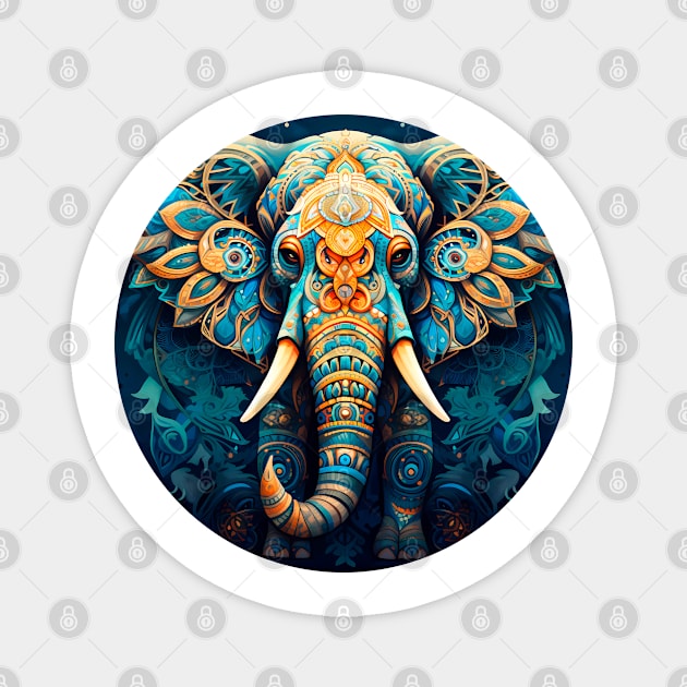Mandala - Elephant 3 Magnet by aleibanez