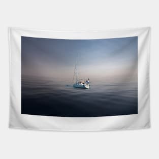 Sailboat On A Tranquil Sea Tapestry