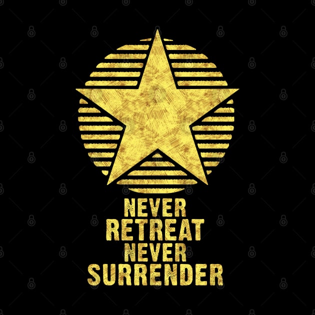 Never RETREAT Never SURRENDER Inspirational Self Motivation Motto for success in LIFE by Naumovski