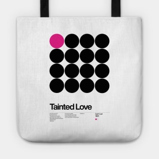 Tainted Love - Soft cell 1981, New Wave song Minimalistic Swiss Graphic Design Tote