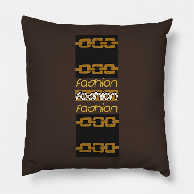 Black and Gold - Chains Pillow by O.M design