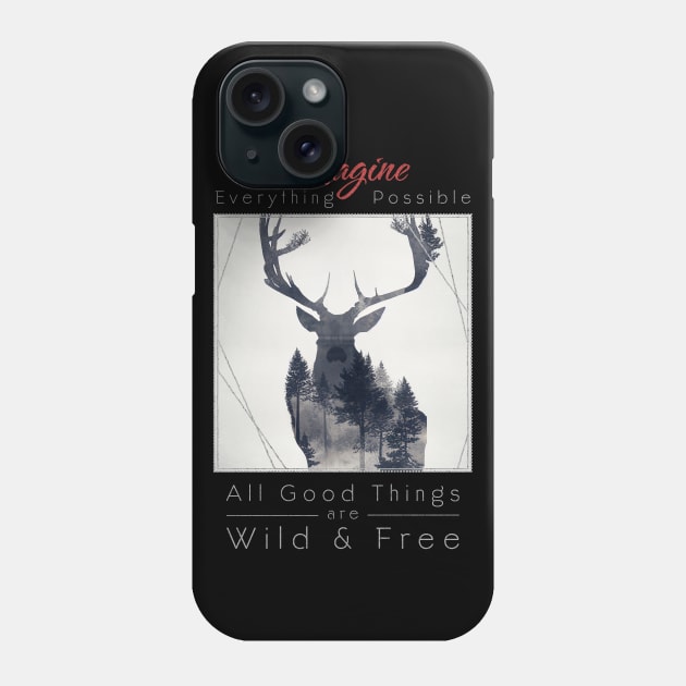 Deer Nature Outdoor Imagine Wild Free Phone Case by Cubebox