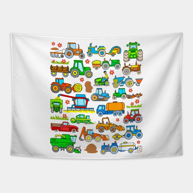 Tractor Design Tapestry by samshirts