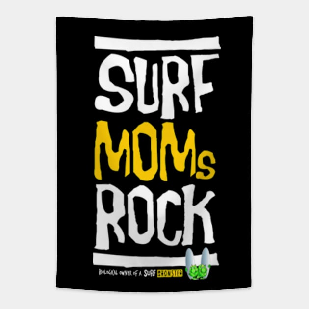 Surf Moms Rock! Tapestry by brendanjohnson