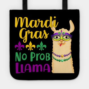 Mardi Gras Llama No Probllama Llama Tote