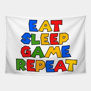 Eat sleep game repeat Tapestry