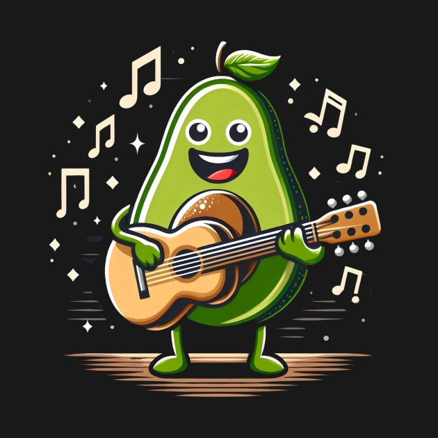 avocado playing guitar - music by Rizstor