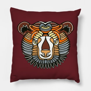 Bear in bearflag colors Pillow