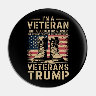 Military Veterans Against Trump Protest Boycott Pin