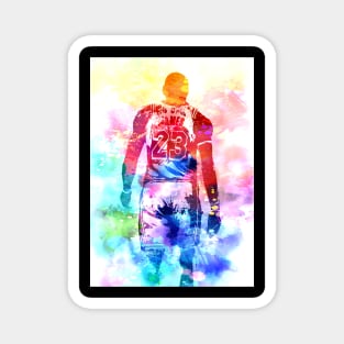 Lebron James Watercolor Magnet