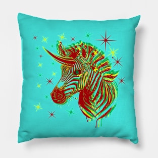 Magical Zebra Unicorn Pillow