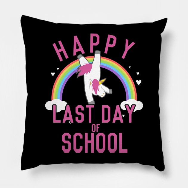 Happy Last Day of School Unicorn Dancing Pillow by Flippin' Sweet Gear