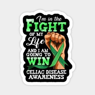 Celiac Disease Awareness Green Ribbon Magnet