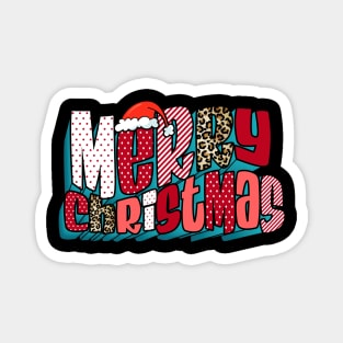 Retro Merry Christmas Magnet