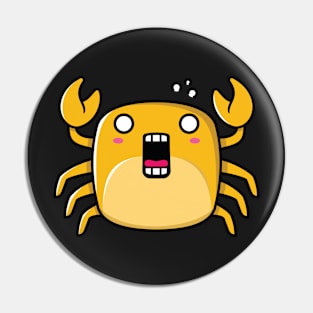 Cute kawaii Crab angry Pin