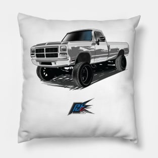 dodge first gen truck white Pillow