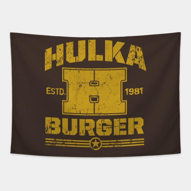 HulkaBurger Tapestry by MindsparkCreative