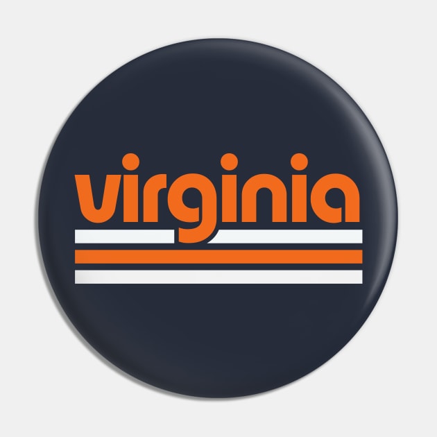 Retro Virginia Stripes Pin by Now Boarding