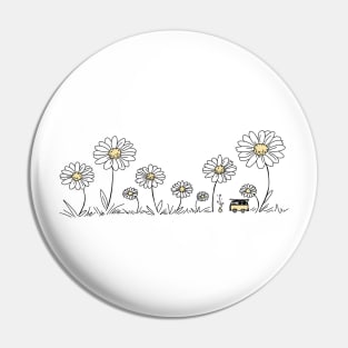 Daisy Van Life Happy Camper Pin