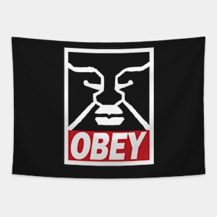 OBEY STICKERFACE (BLACK) Tapestry