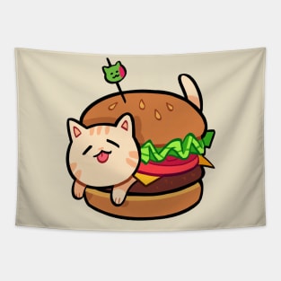 burger cat Tapestry