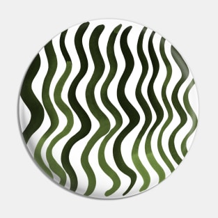 Wavy lines - sap green Pin