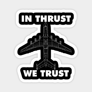 In thrust we trust with airplane design Magnet