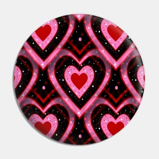 HEARTS Happy Valentines Day Pin