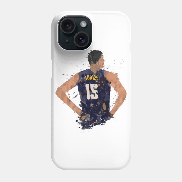 Nikola Jokic Paint Splatter Art Phone Case by slawisa