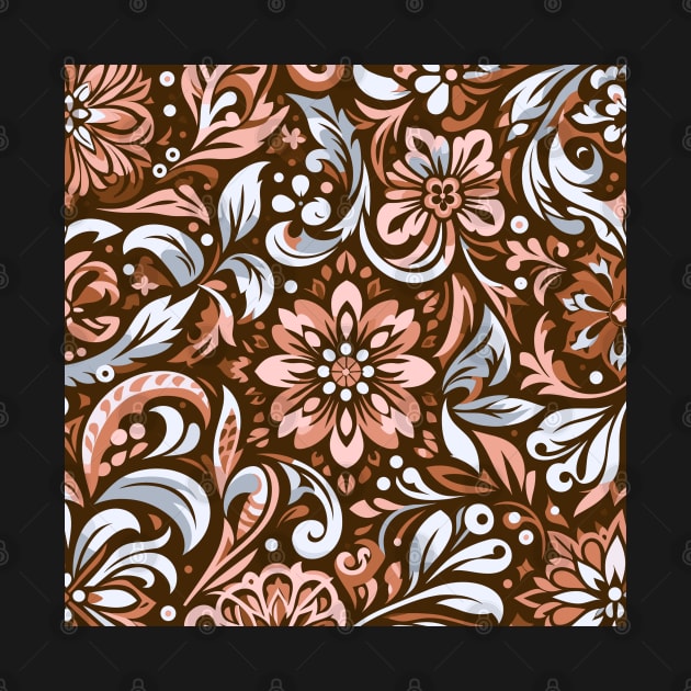 Retro Flower Pattern by Siha Arts