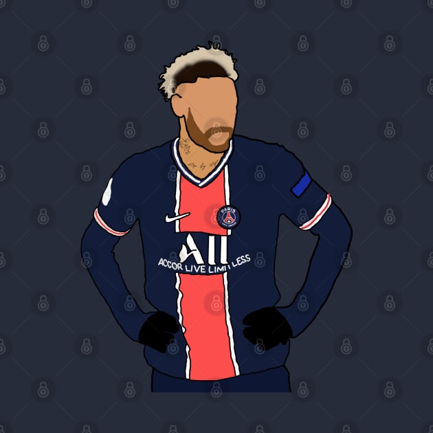 Neymar Jr PSG drawing by Soccer T’s