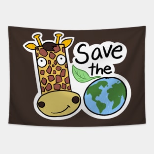 Save the planet! (Giraffe ver.) Tapestry