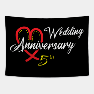 Funny Gift 5 years Wedding Marriage - 5th Wedding Anniversary Newest Tapestry