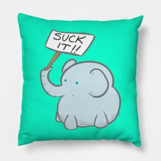 Angry Elephant Pillow