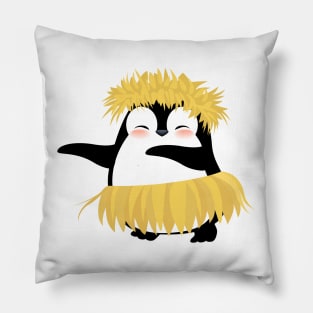 Dance hula like a penguin. Pillow