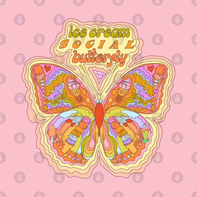 Ice cream social butterfly - 70s butterfly by Deardarling